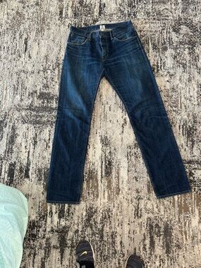 Hiroshi Kato Men's Straight-Leg Jeans in Dark Raw Selvedge sz 31